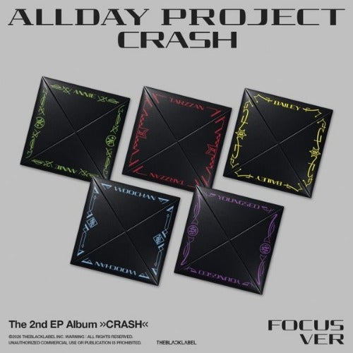ALLDAY PROJECT 2nd EP Album 'CRASH' Focus Ver. 5EA 1SET K-pop album