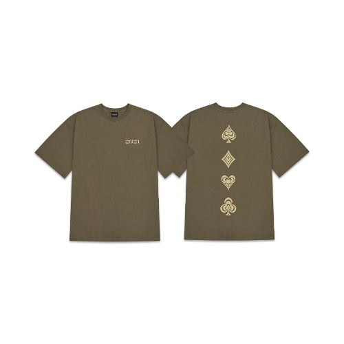 2NE1 WELCOME BACK Graphic T-Shirt in khaki
