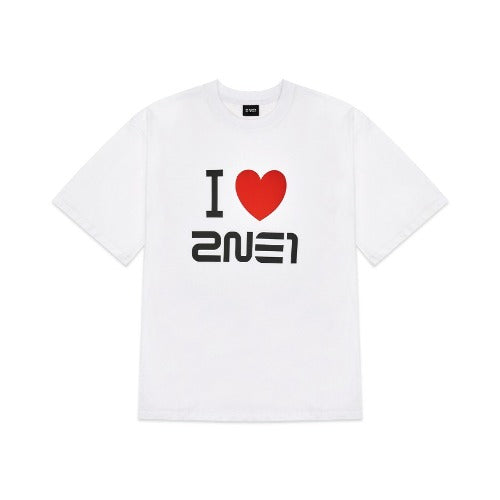 2NE1 WELCOMEBACK I LOVE T-Shirt in wit