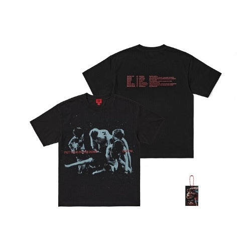CORTIS PUT YOUR PHONE DOWN - TOUR ROUTING T-SHIRT (BLACK) K-pop merchandise