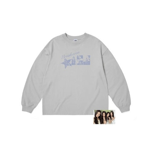 ILLIT BREAK EVEN Photo Long Sleeve T-Shirt in grijs