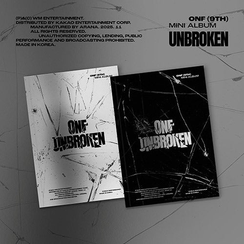 ONF - 9TH MINI ALBUM [UNBROKEN] (SILENCED VER. / NO RETREAT VER.) - K-pop product