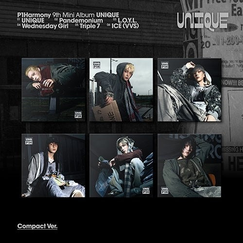 P1HARMONY - 9TH MINI ALBUM [UNIQUE] (COMPACT VER.) - K-pop product