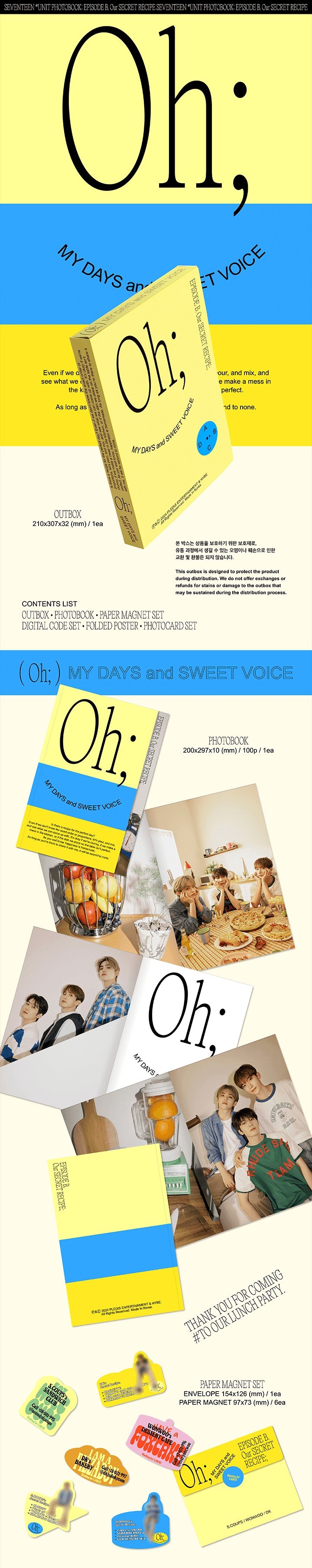 SEVENTEEN UNIT PHOTOBOOK EPISODE B inhoud