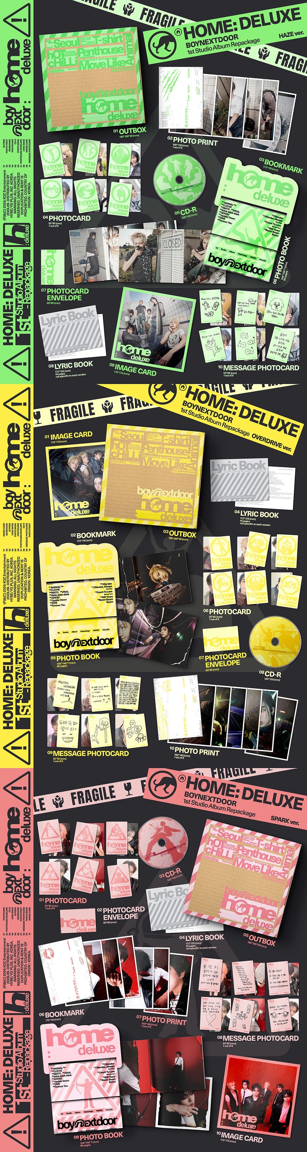BOYNEXTDOOR 1st Studio Album Repackage HOME: DELUXE 3EA 1SET K-pop album - afbeelding 2