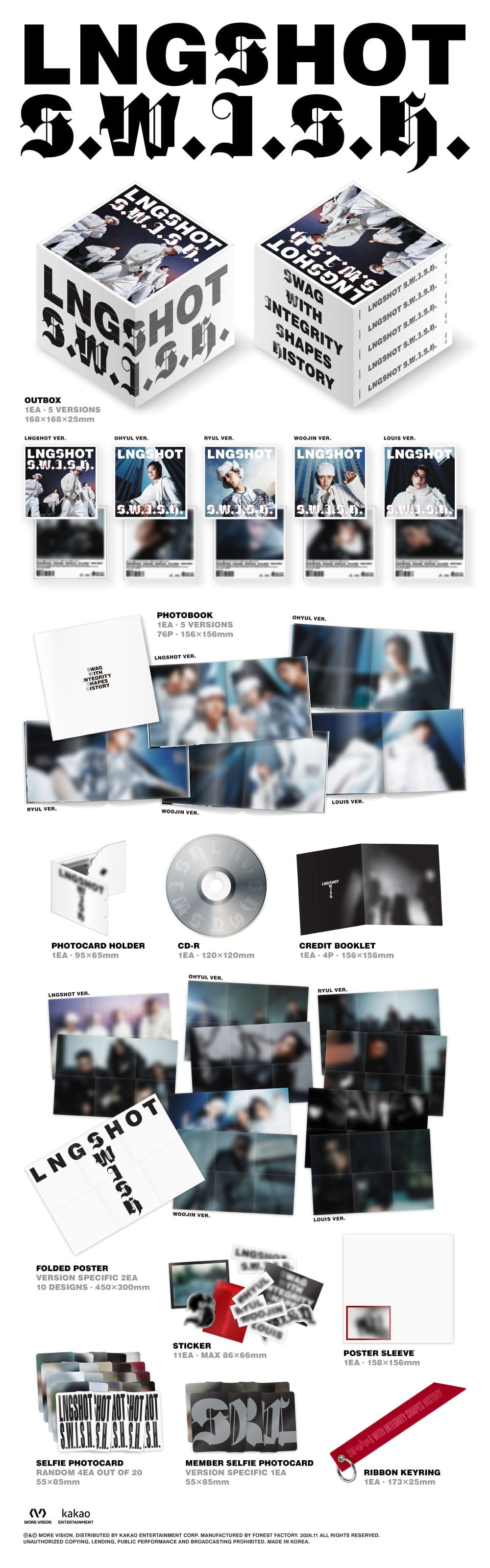 LNGSHOT S.W.I.S.H. Standard Ver. K-pop album - afbeelding 2