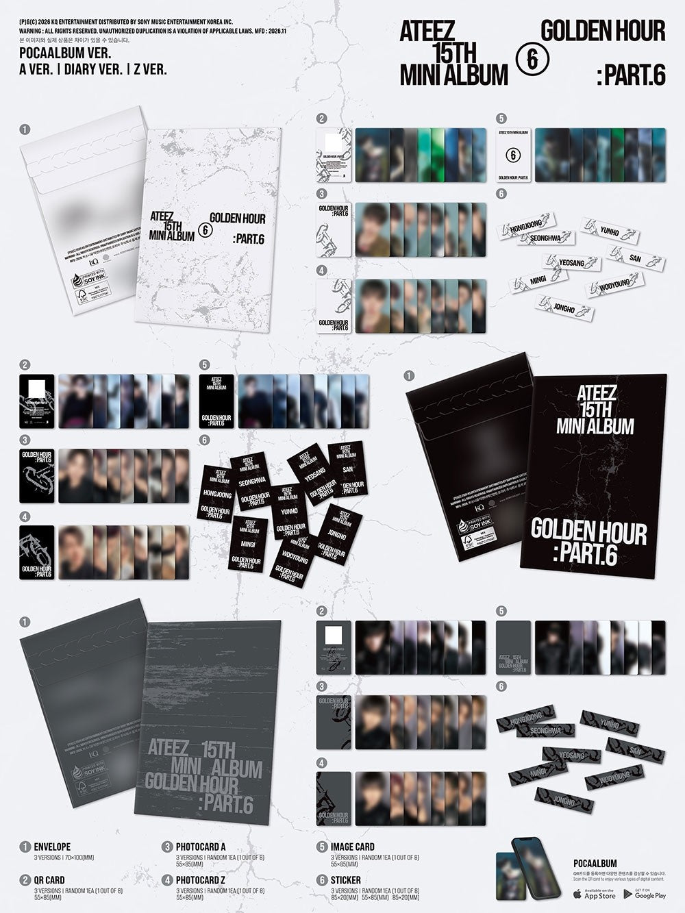 ATEEZ GOLDEN HOUR Part.6 TOKTOQ POB-set