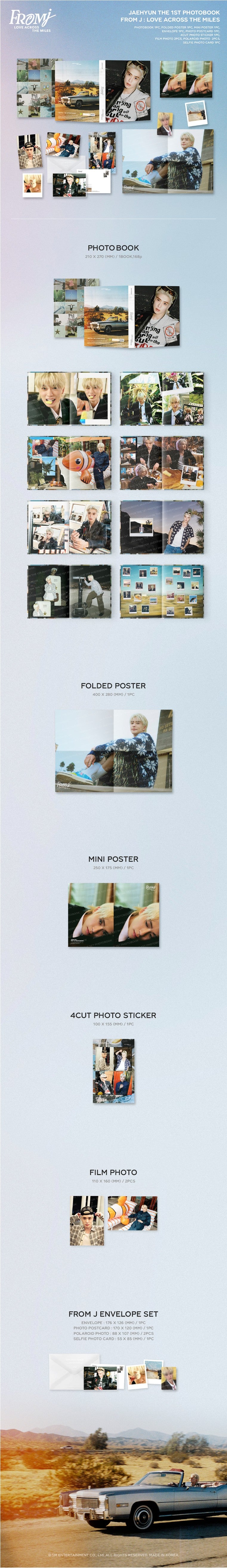 Inhoud van JAEHYUN FROM J LOVE ACROSS THE MILES photobook