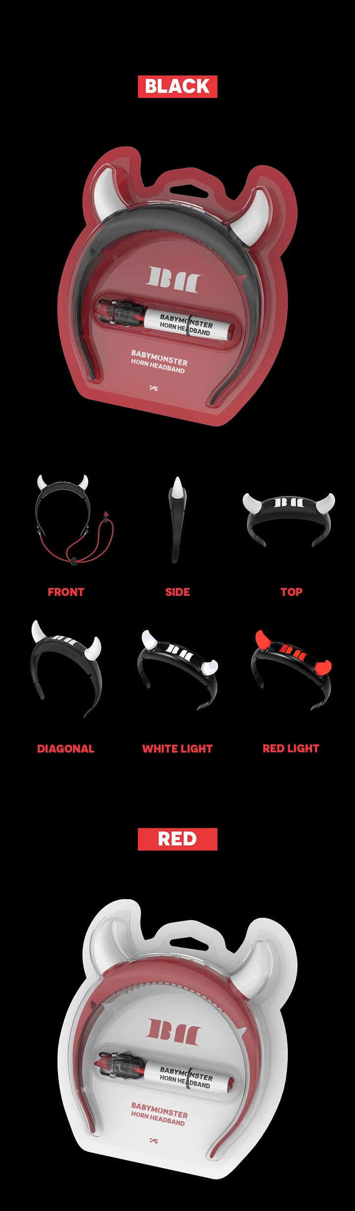 BABYMONSTER Horn Headband BLACK