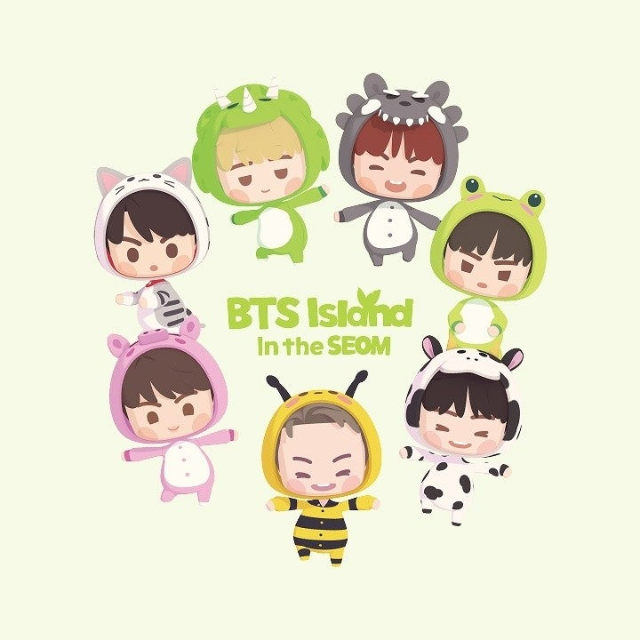 BTS Island Face Keyring memberuitvoeringen