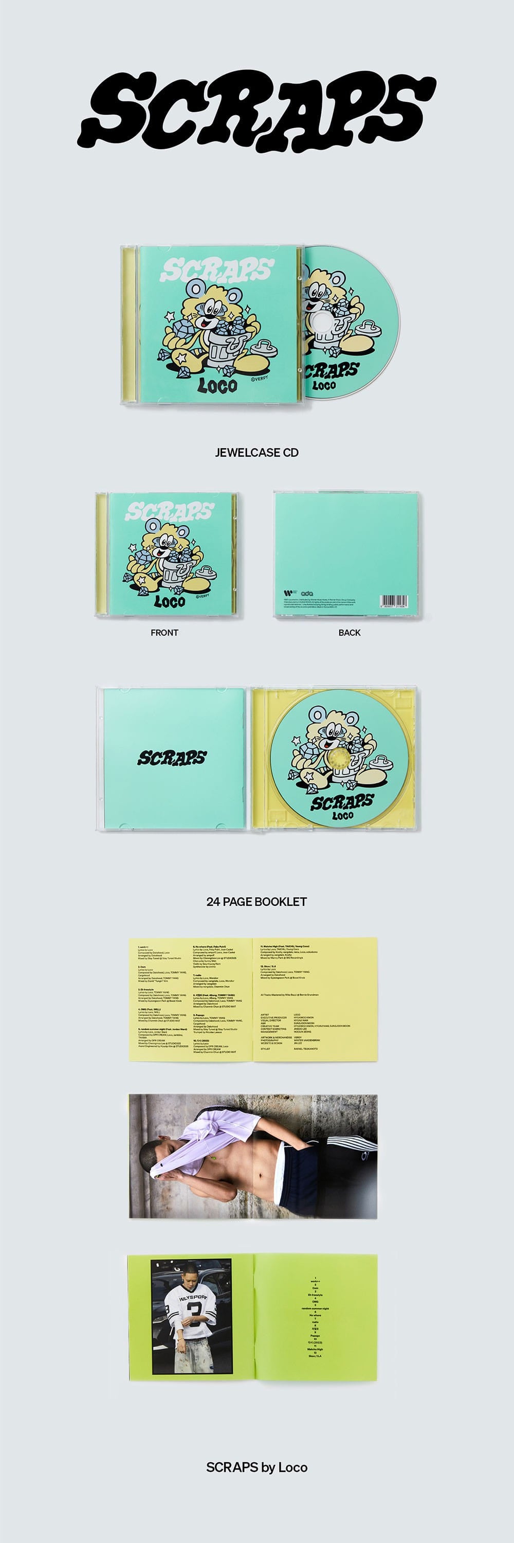 LOCO - SCRAPS albuminhoud met jewelcase-cd en booklet