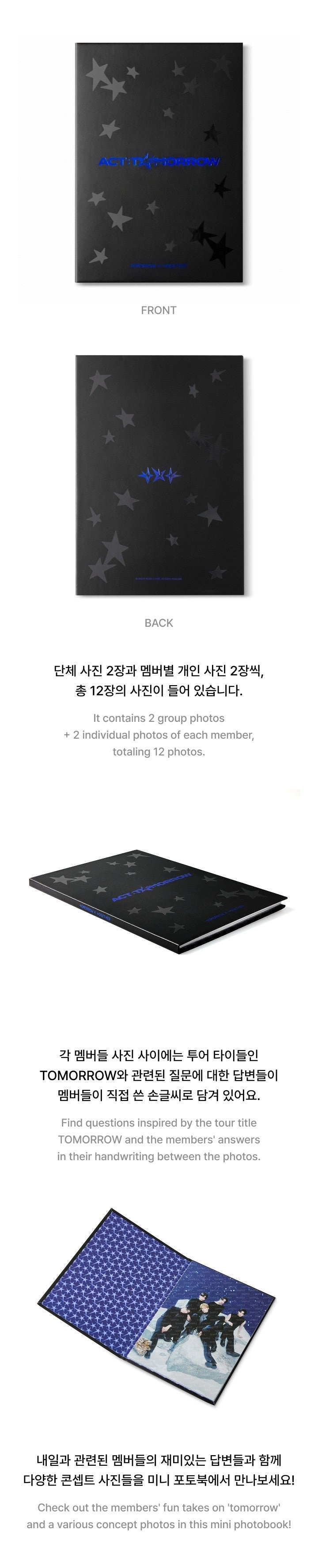 Inhoud van de TXT ACT : TOMORROW Mini Photo Book