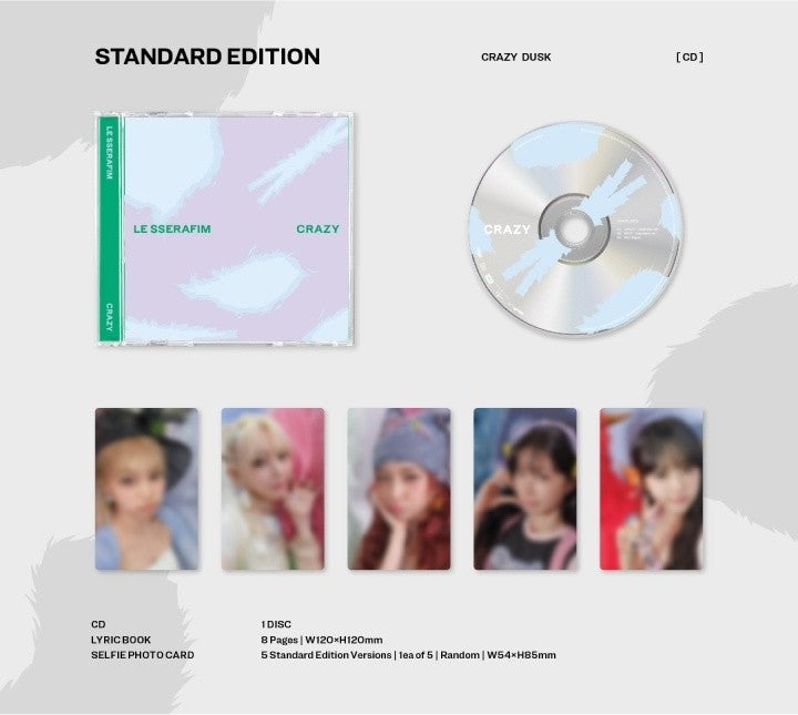 LE SSERAFIM CRAZY Japan 3rd Single Standard Edition inhoud