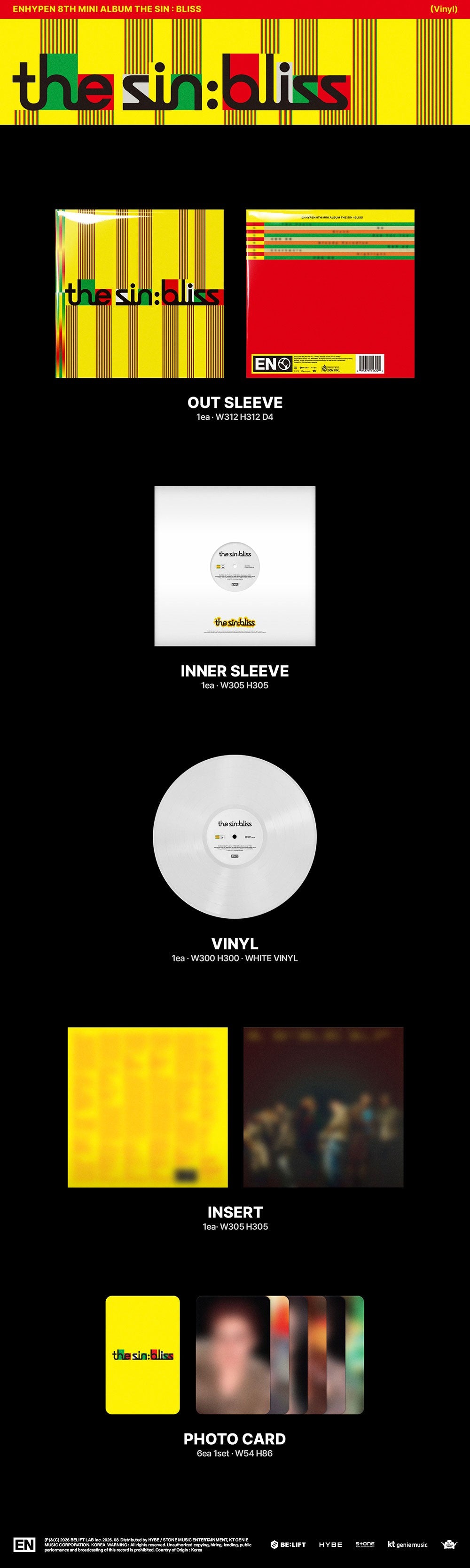 ENHYPEN - THE SIN : BLISS (VINYL)