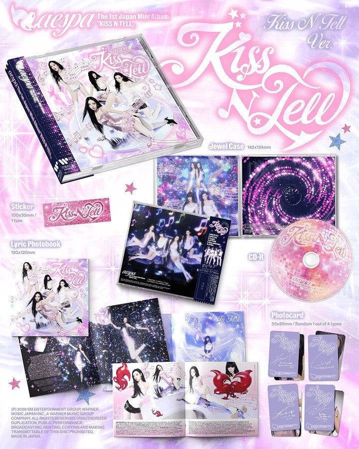aespa - THE 1ST JAPAN MINI ALBUM [KISS N TELL] (KISS N TELL VER.)