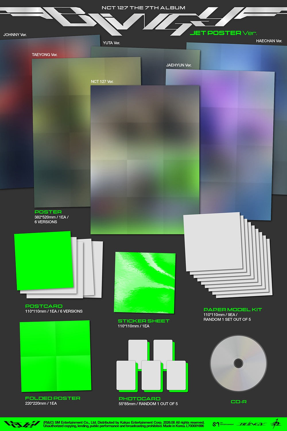 NCT - NCT 127 - THE 7TH ALBUM [BLINGY] (JET POSTER VER.)