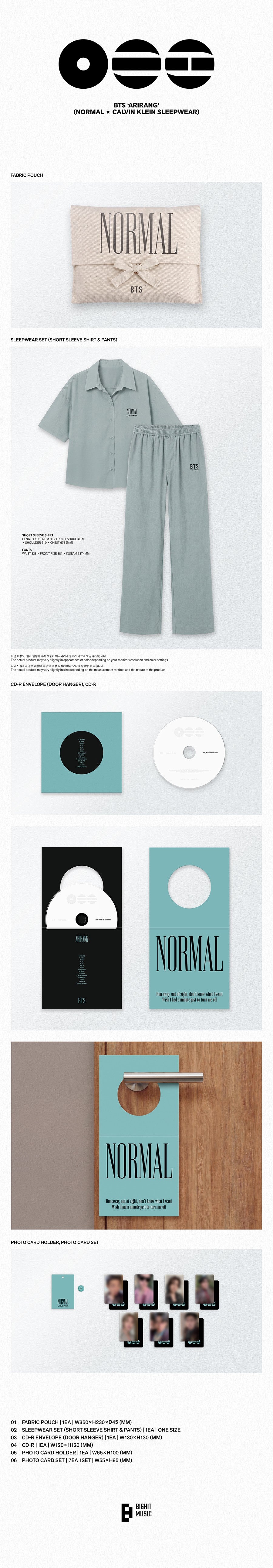 BTS - ARIRANG (NORMAL x CALVIN KLEIN SLEEPWEAR) (Photobook)