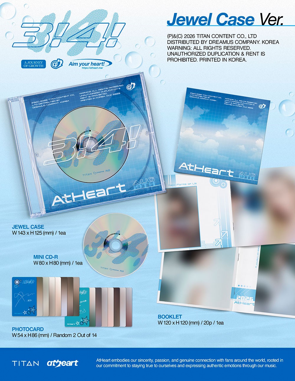 ATHEART - SINGLE ALBUM 3!4! (JEWEL CASE VER.)