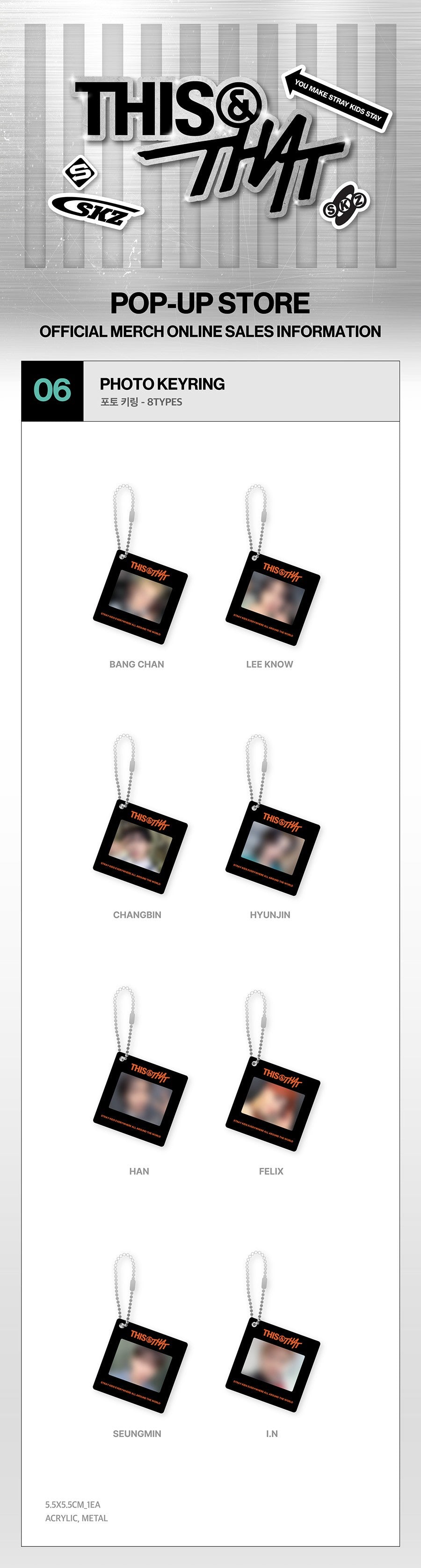 STRAY KIDS - THIS & THAT - PHOTO KEYRING