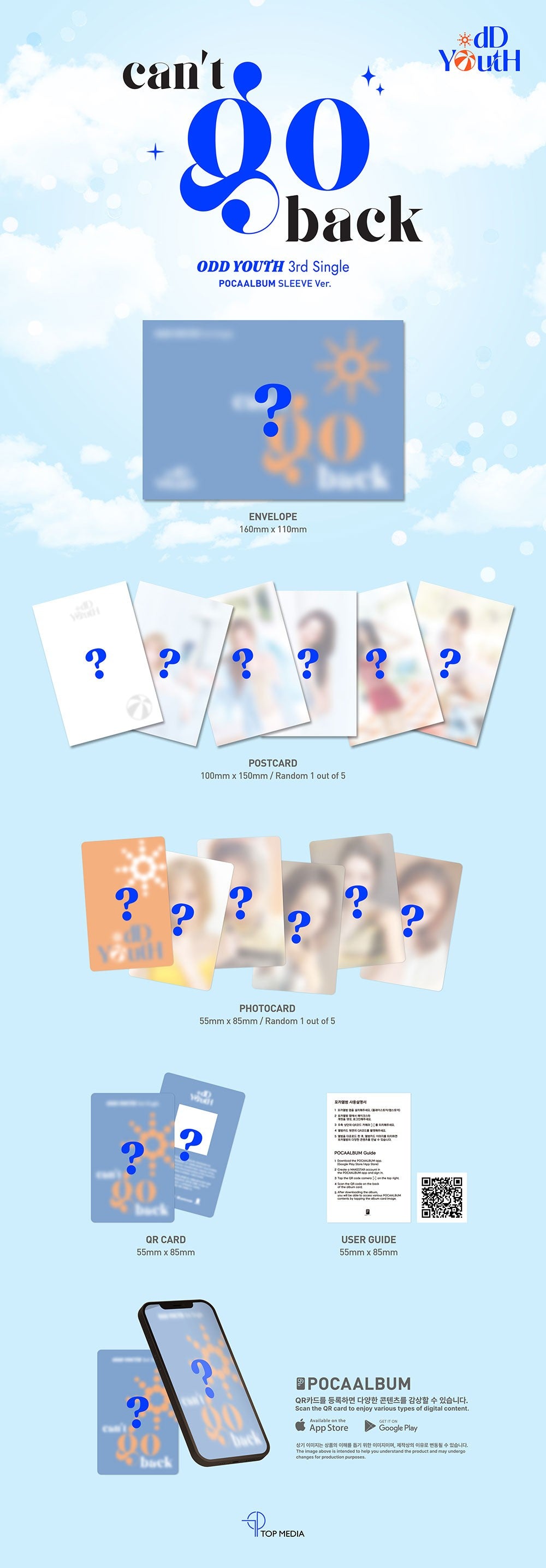 ODD YOUTH - 3RD SINGLE [CAN'T GO BACK] (POCAALBUM SLEEVE VER.)