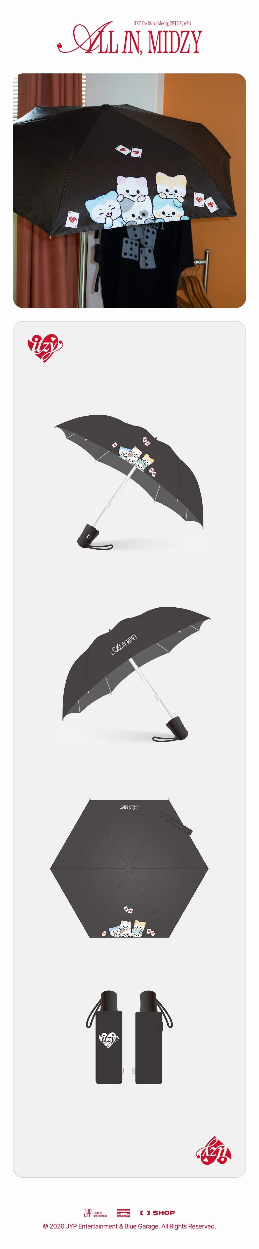 ITZY - ALL IN, MIDZY - TWINZY FOLDING UMBRELLA
