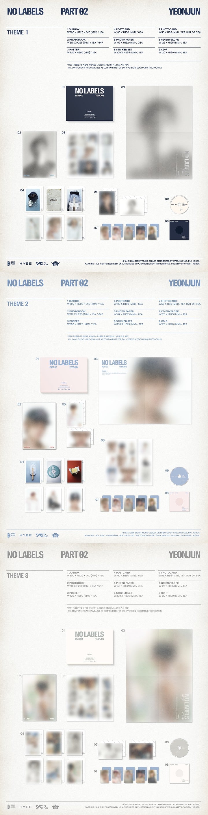 YEONJUN - NO LABELS : PART 02 (Photobook (3EA 1SET))