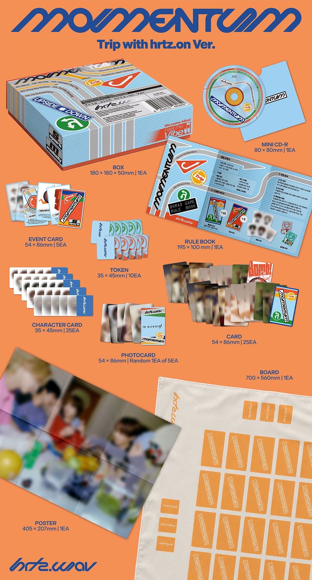 HRTZ.WAV 2ND MINI ALBUM THE SECOND WAVE : MOMENTUM TRIP WITH HRTZ.ON VER. K-pop album - afbeelding 2