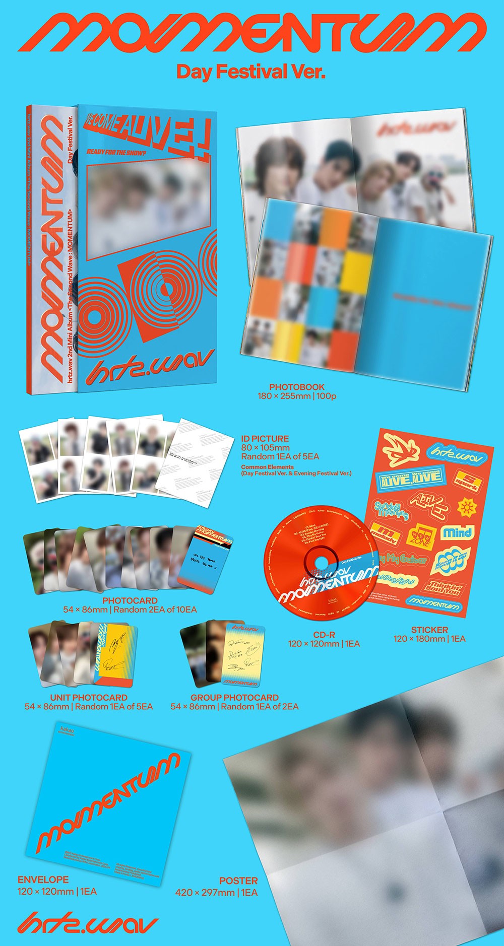 HRTZ.WAV 2ND MINI ALBUM THE SECOND WAVE : MOMENTUM DAY FESTIVAL VER. K-pop album - afbeelding 2