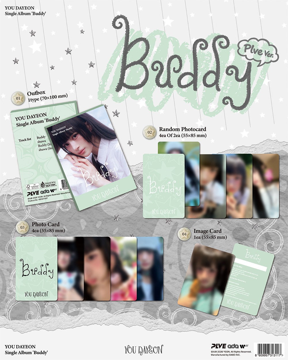 YOU DAYEON BUDDY PLVE VER. K-pop album - afbeelding 2