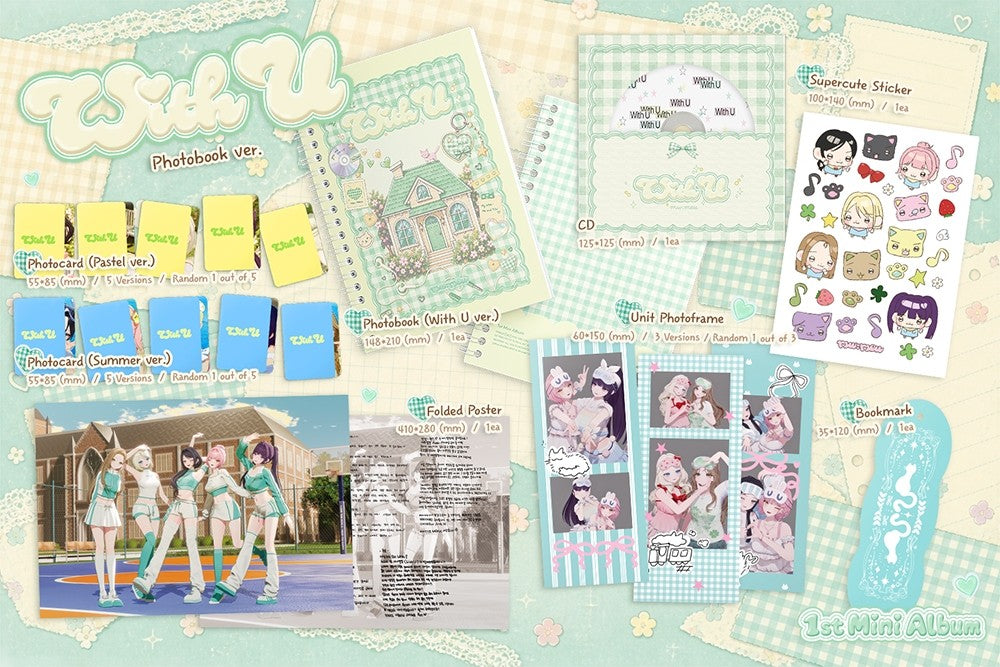 MW:MEU 1ST MINI ALBUM WITH U Photobook K-pop album - afbeelding 2