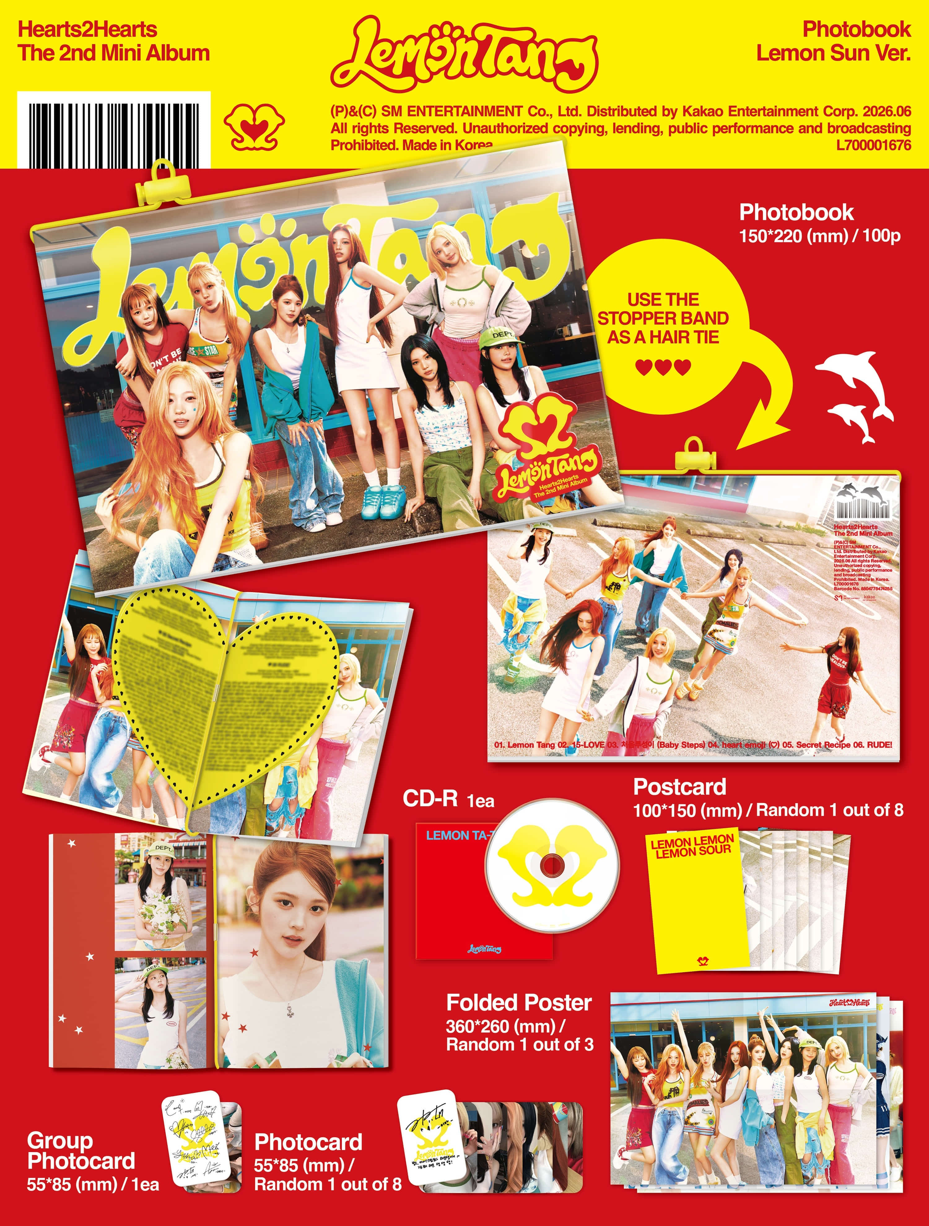 Hearts2Hearts Lemon Tang Lemon Sun Ver. Photobook album contents