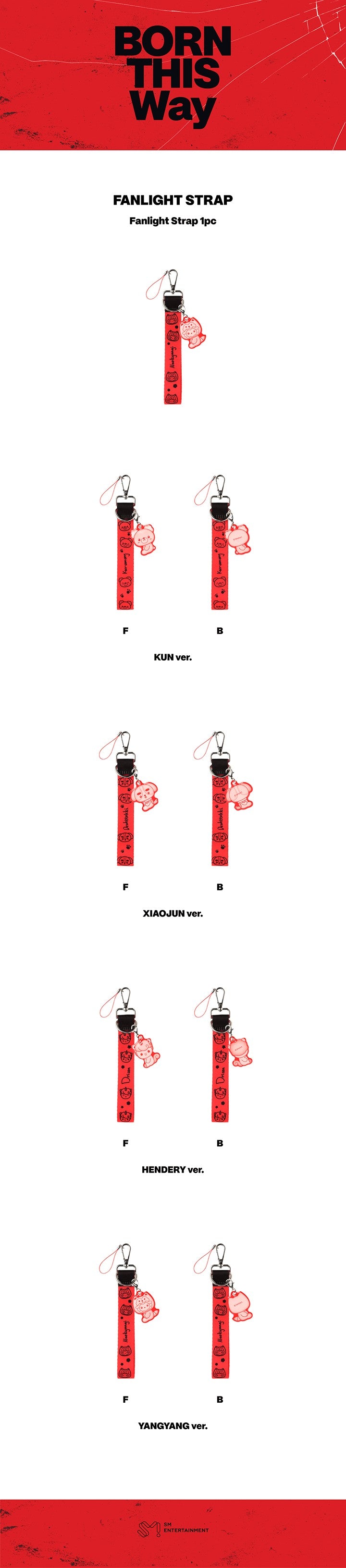 WayV 2026 WayV CONCERT BORN THIS Way – Fanlight Strap K-pop merchandise - afbeelding 2