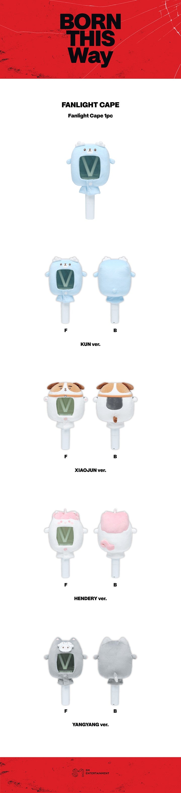 WayV 2026 WayV CONCERT BORN THIS Way – Fanlight Cape K-pop merchandise - afbeelding 2