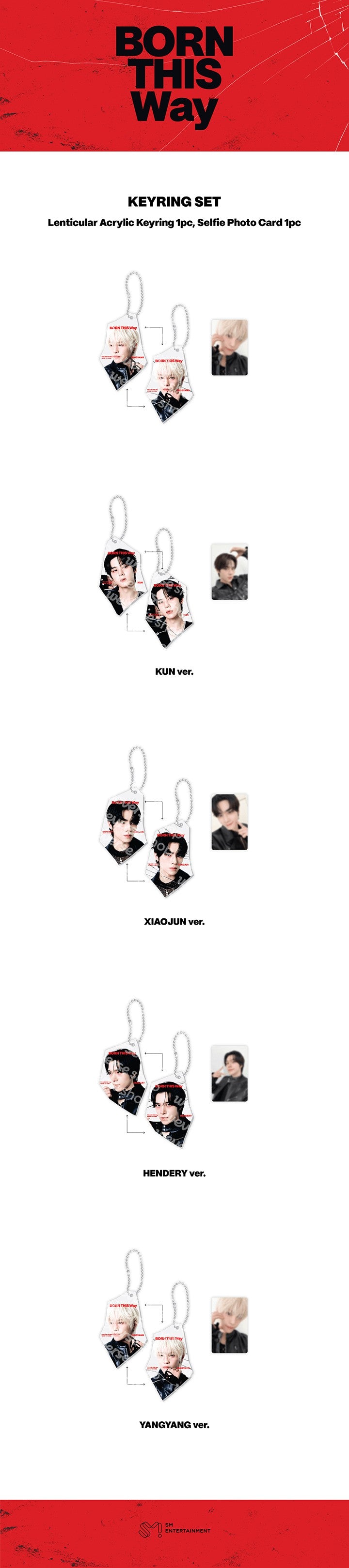 WayV 2026 WayV CONCERT BORN THIS Way – Keyring Set K-pop merchandise - afbeelding 2