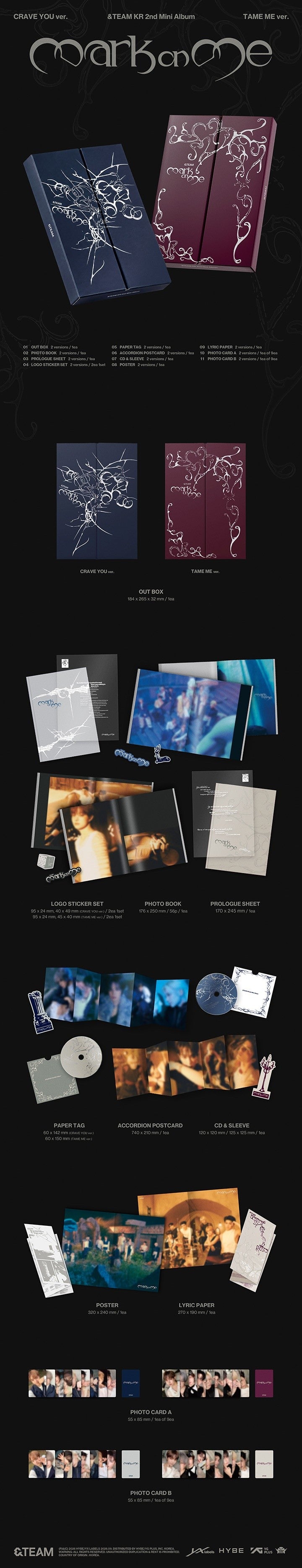 &TEAM KR 2ND MINI ALBUM 'MARK ON ME' K-pop album - afbeelding 2