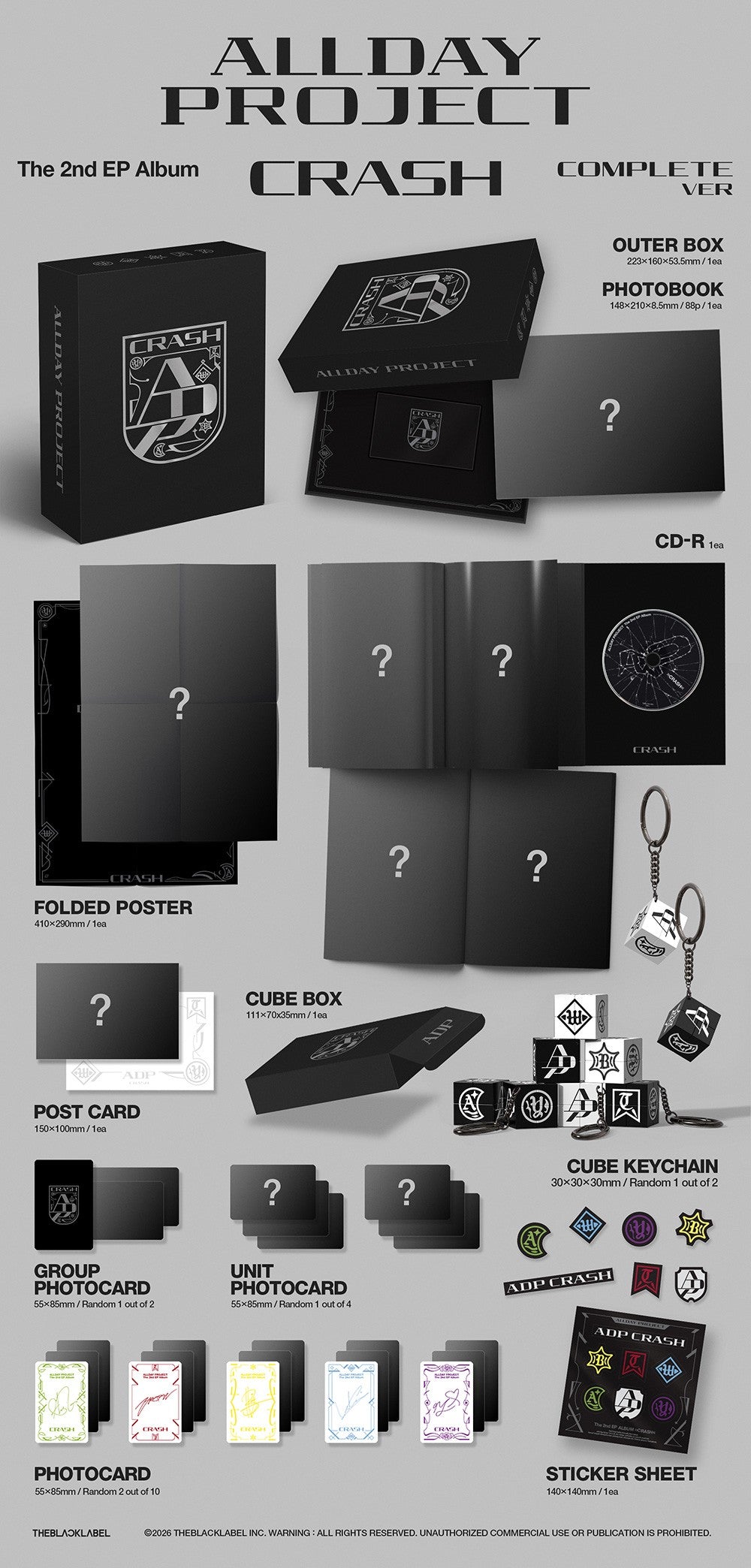 ALLDAY PROJECT THE 2ND EP ALBUM 'CRASH' COMPLETE VER. K-pop album - afbeelding 2