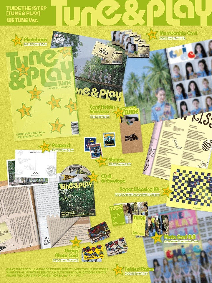 TUIDE The 1st EP TUNE & PLAY WE TUNE + WE PLAY Set K-pop album - afbeelding 2