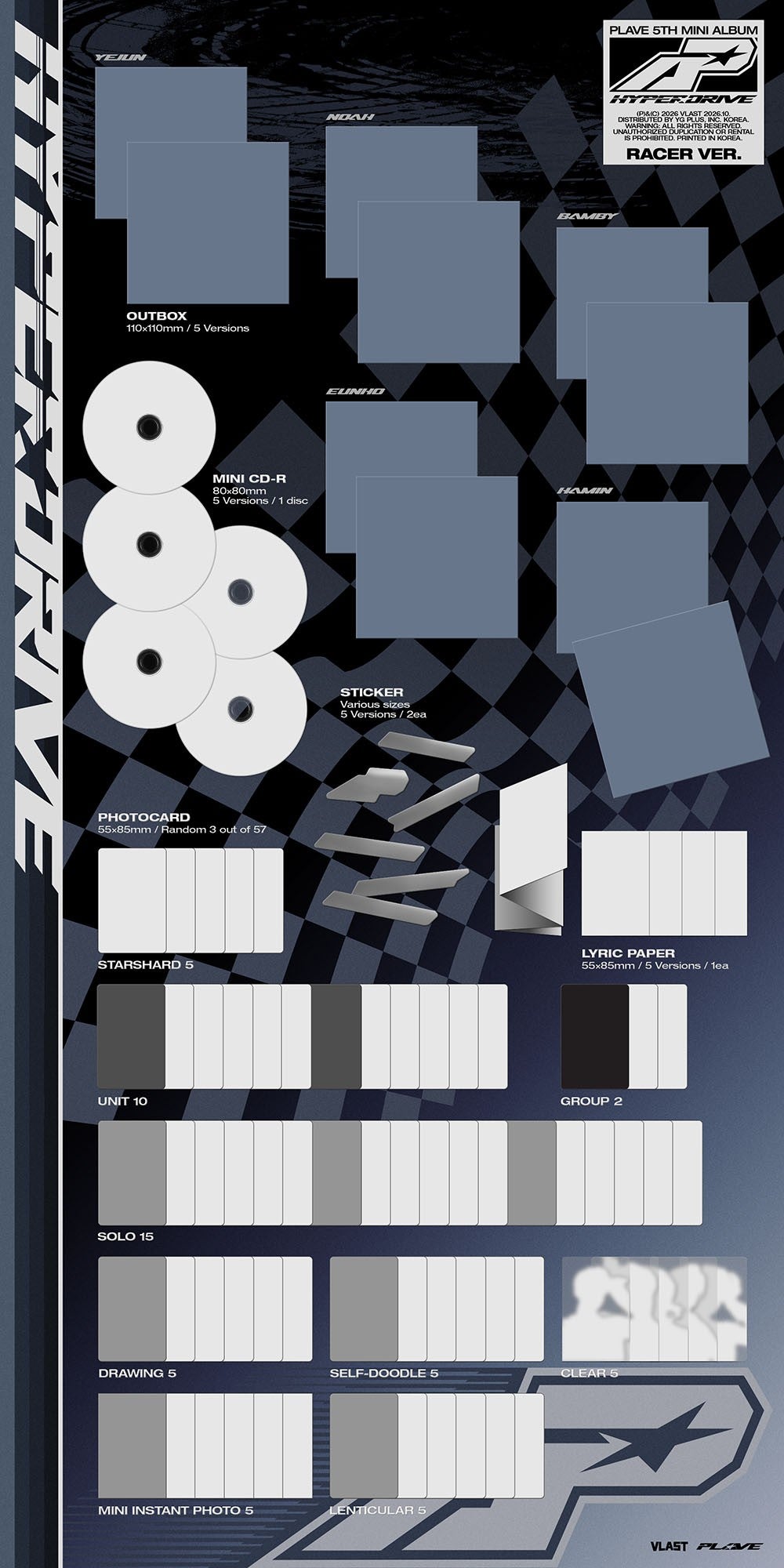 PLAVE 5th Mini Album HYPERDRIVE Racer Ver. K-pop album - afbeelding 2