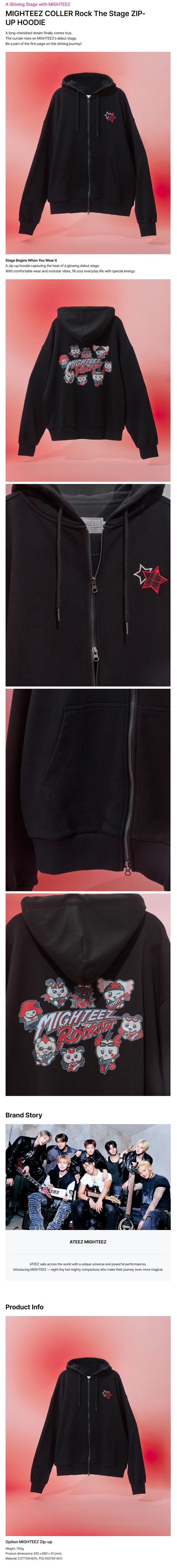 ATEEZ MIGHTEEZ COLLER Rock The Stage – ZIP-UP HOODIE K-pop merchandise - afbeelding 2