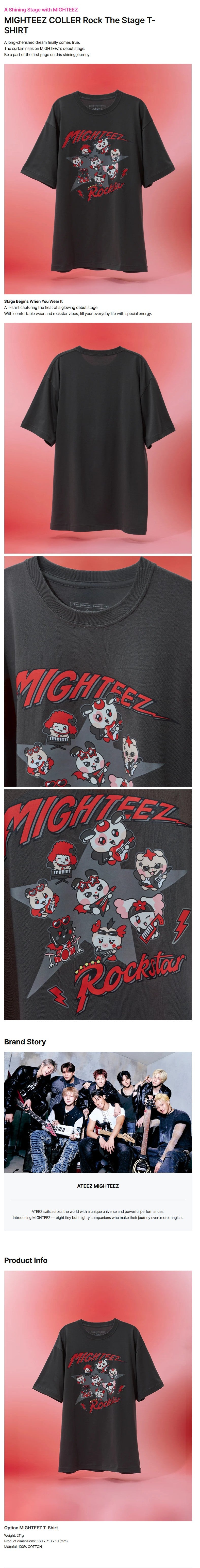 ATEEZ MIGHTEEZ COLLER Rock The Stage – T-SHIRT K-pop merchandise - afbeelding 2