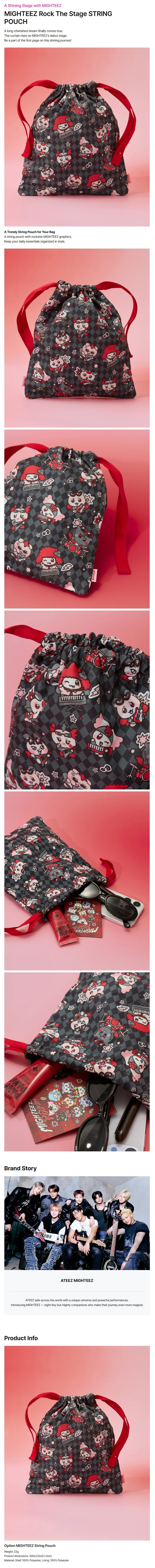 ATEEZ MIGHTEEZ Rock The Stage – STRING POUCH K-pop merchandise - afbeelding 2