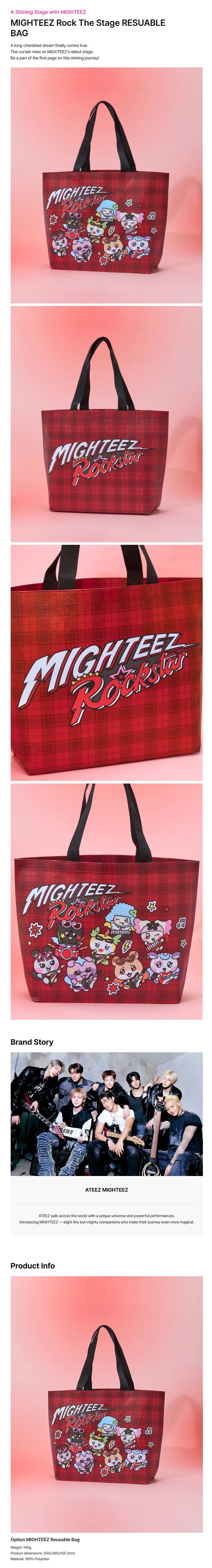 ATEEZ MIGHTEEZ Rock The Stage – RESUABLE BAG K-pop merchandise - afbeelding 2