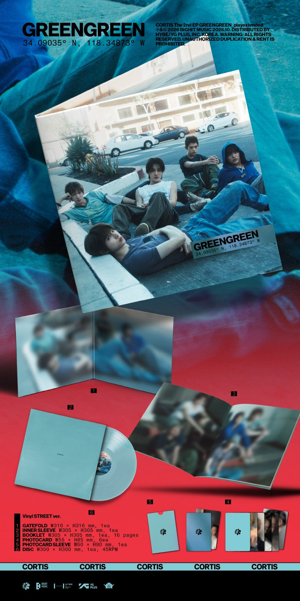 CORTIS Green Green - Play Extended - Vinyl Street K-pop album - afbeelding 2