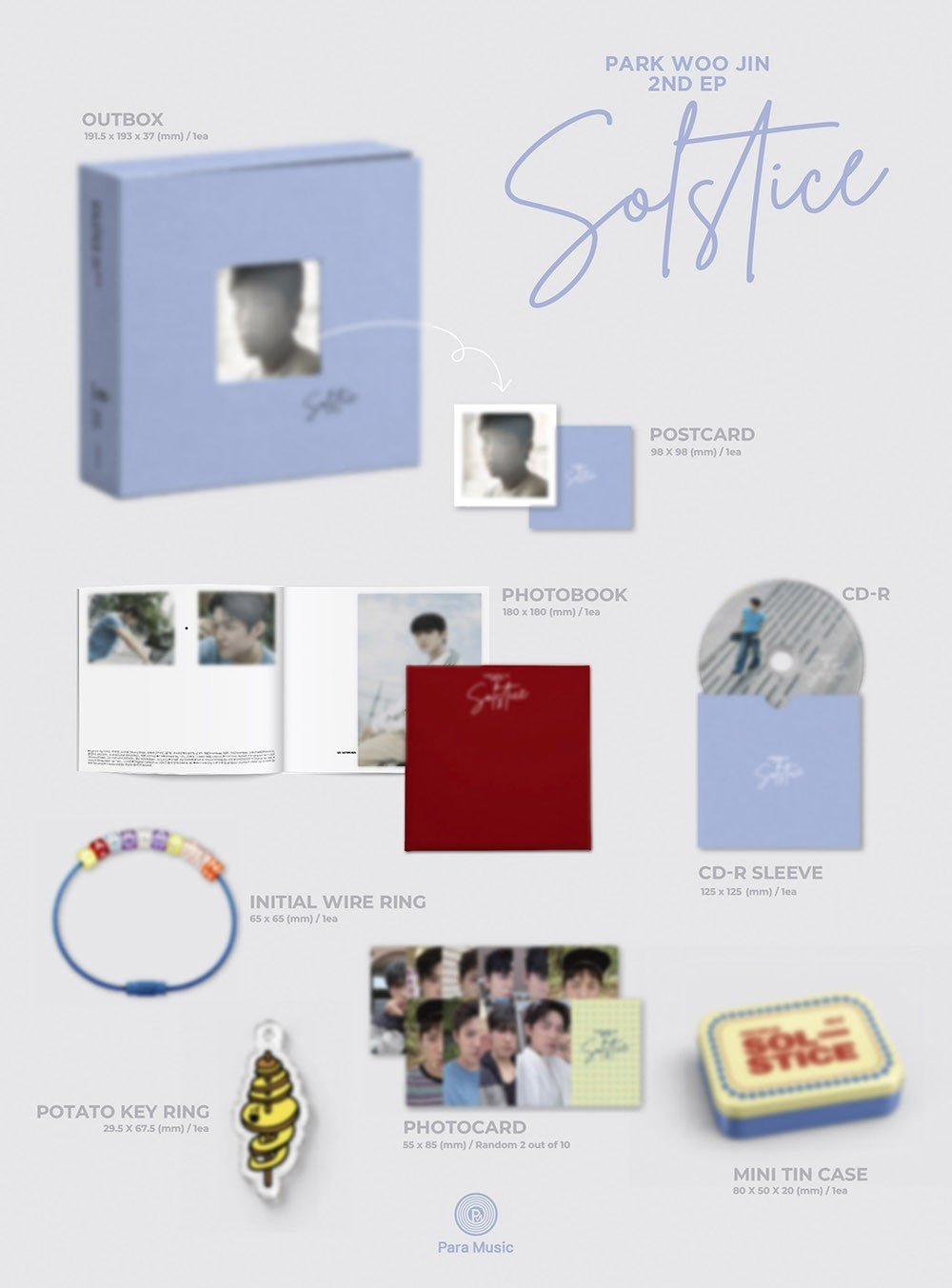 PARK WOO JIN SOLSTICE K-pop album - afbeelding 2