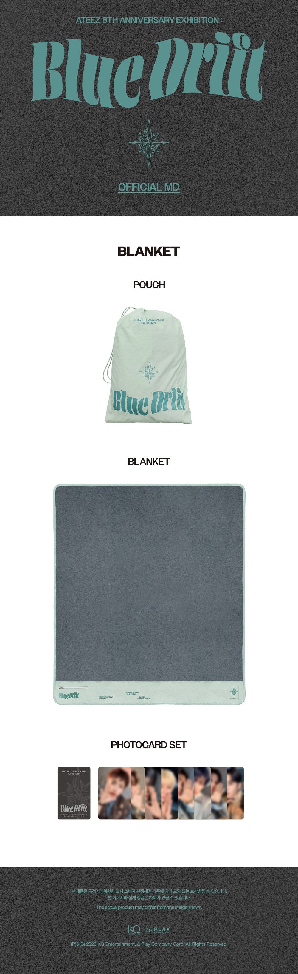 ATEEZ 8th Anniversary Blanket K-pop merchandise - afbeelding 2