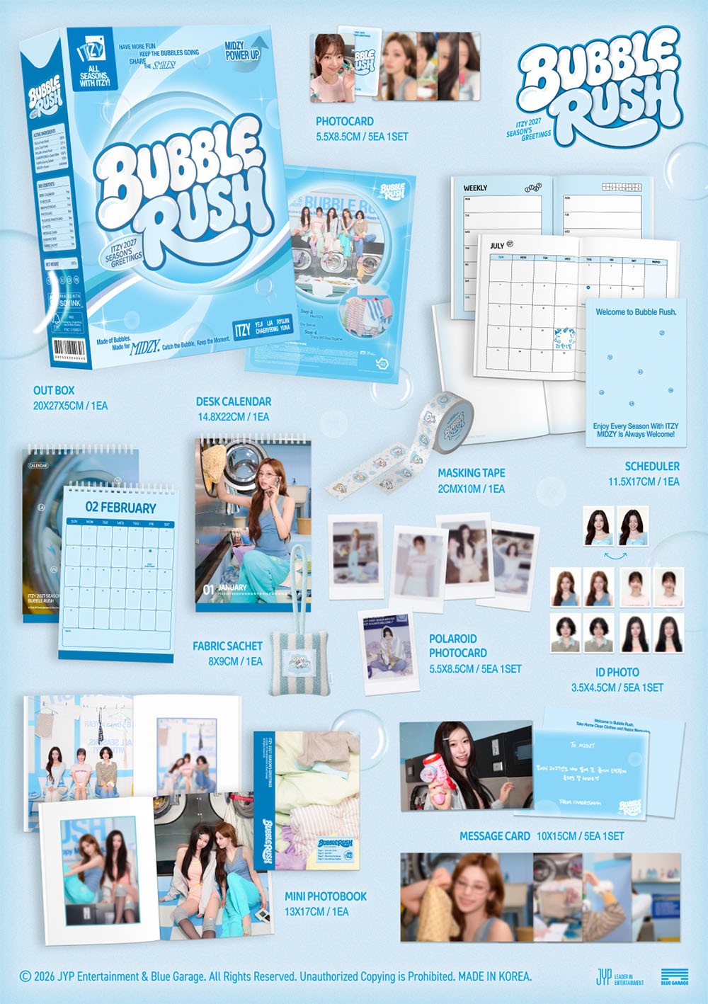 ITZY 2027 SEASON'S GREETINGS BUBBLE RUSH K-pop album - afbeelding 2
