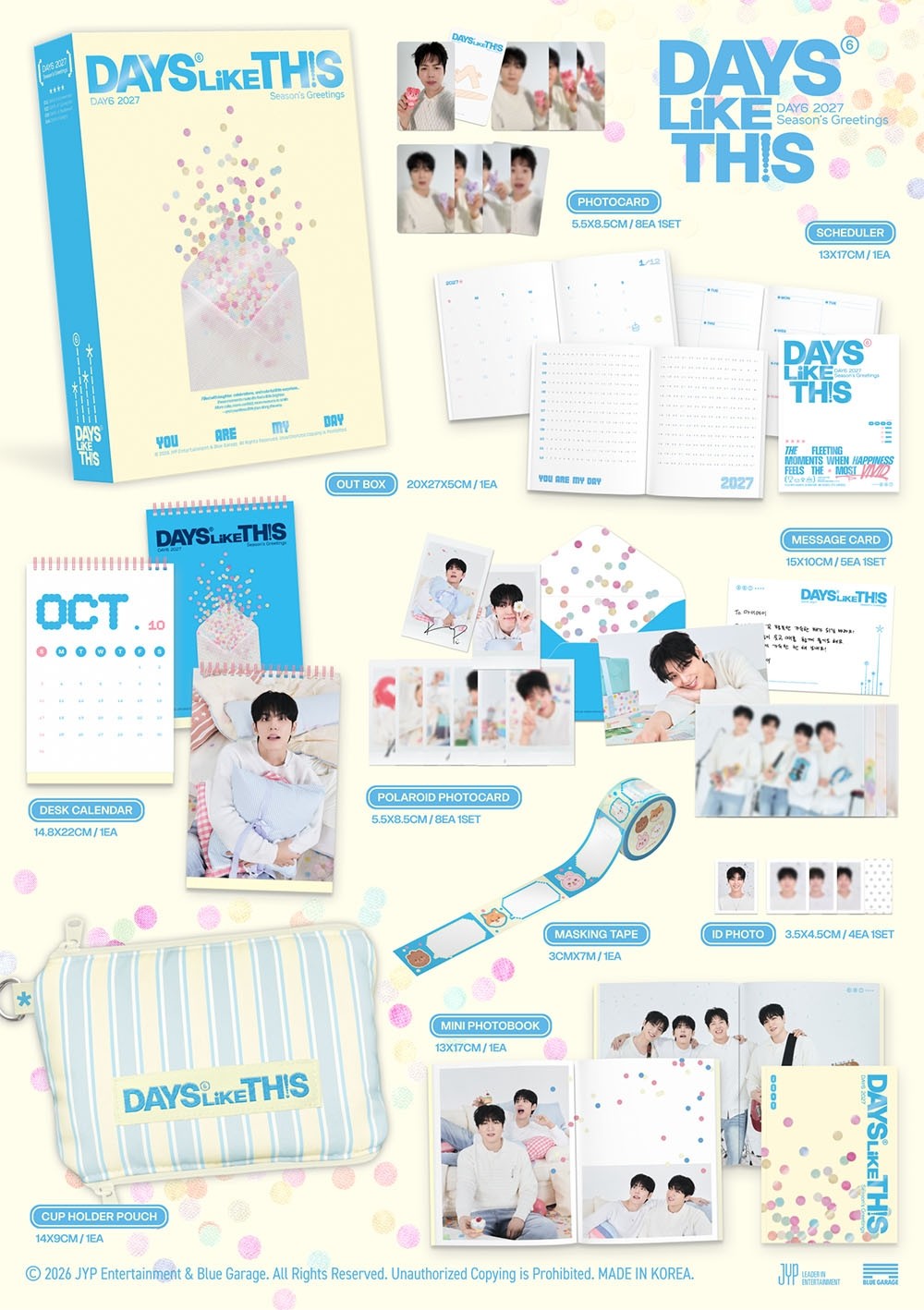 Inhoud DAY6 2027 Season's Greetings DAYS LIKE THIS met JYP Fans Shop POB