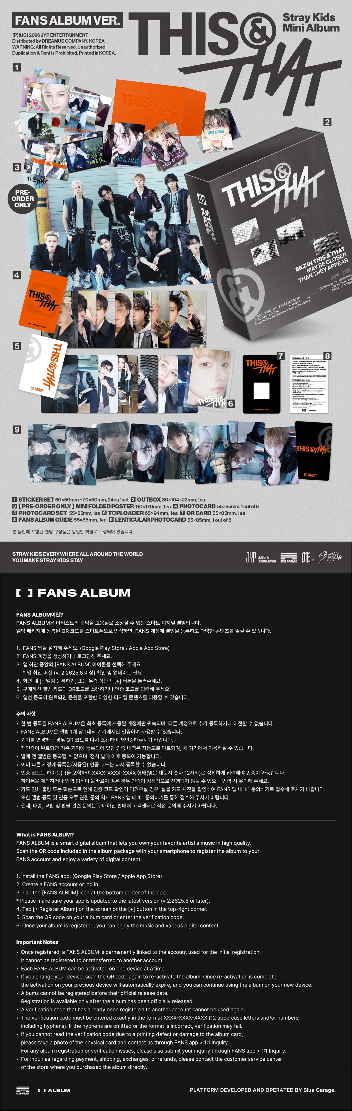 Inhoud van Stray Kids THIS & THAT Fans Album versie