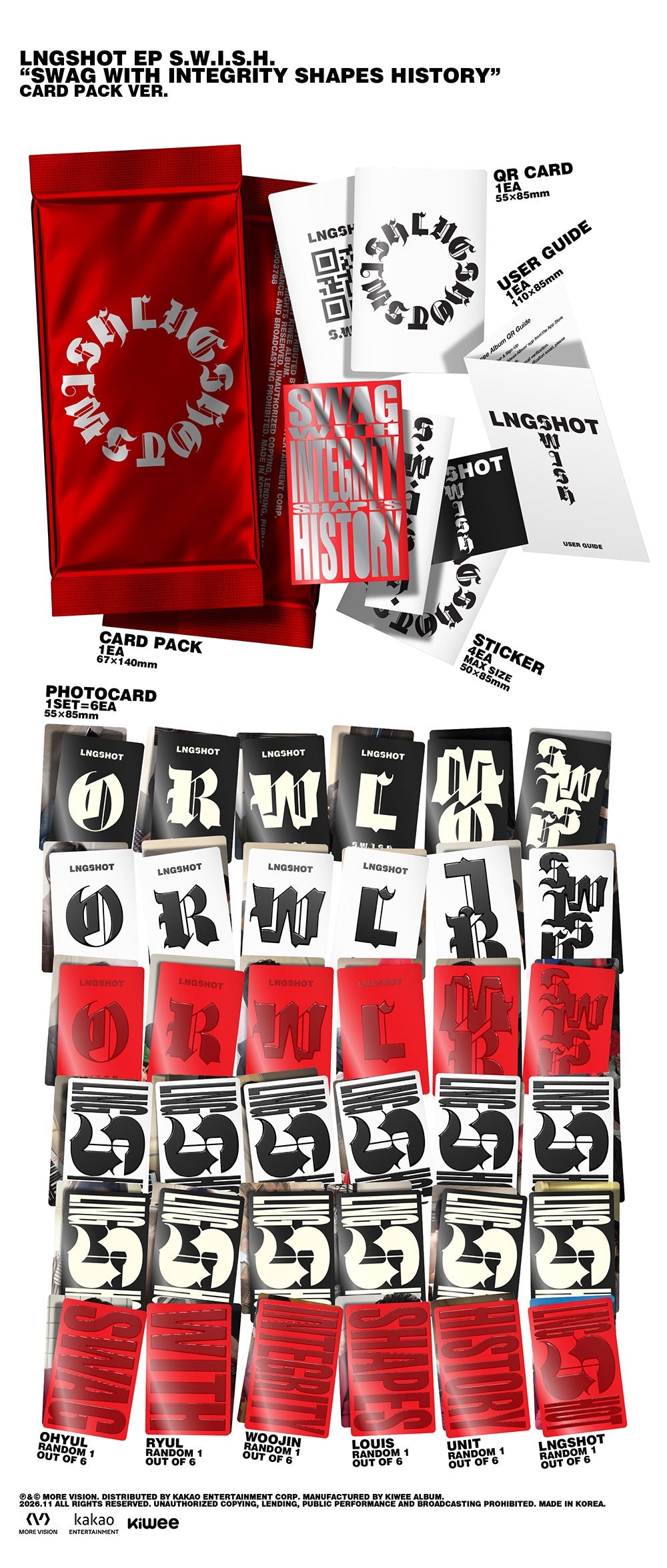 Inhoud van LNGSHOT S.W.I.S.H. Card Pack Ver.
