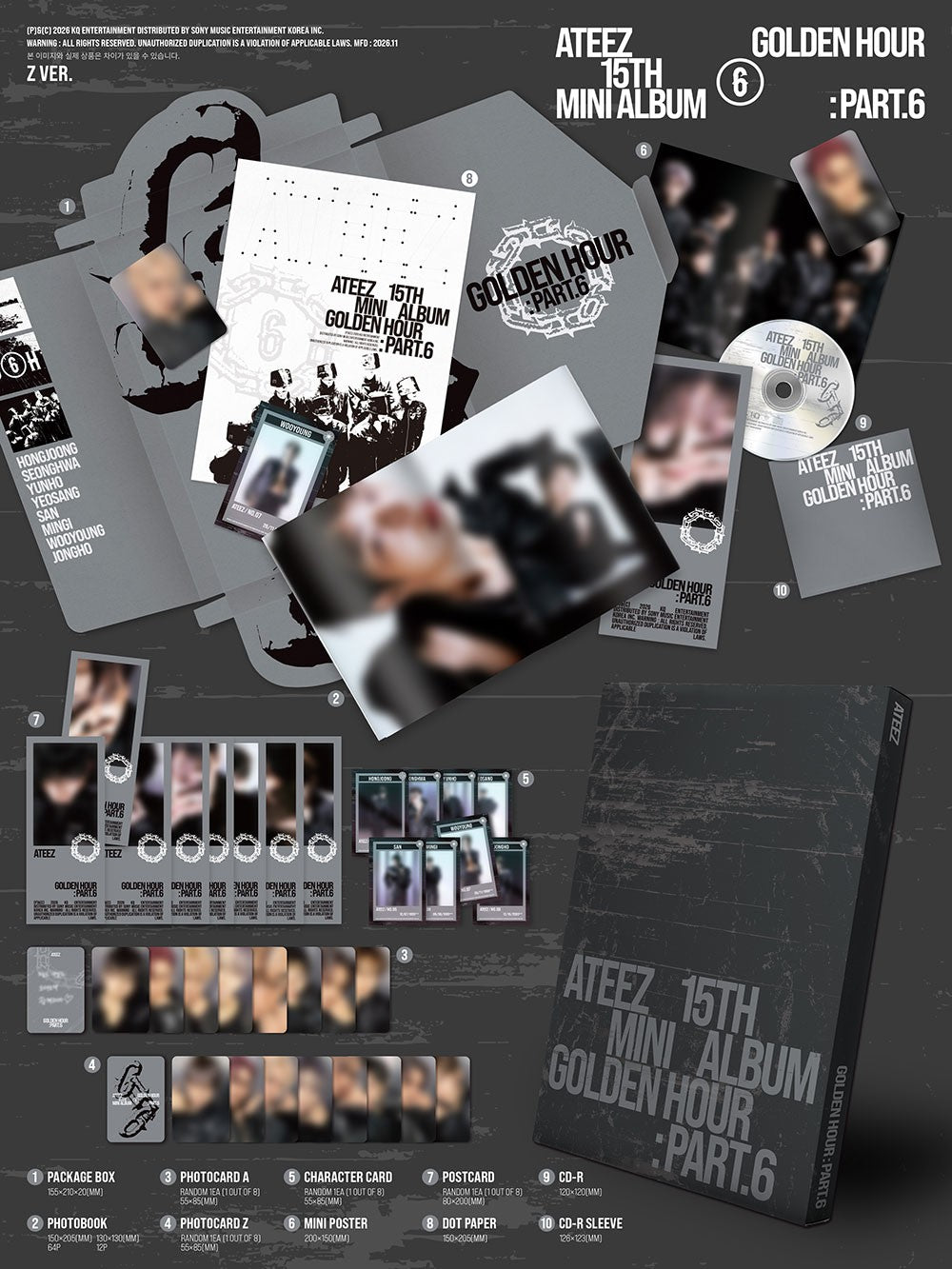 ATEEZ GOLDEN HOUR Part.6 inclusies
